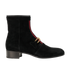 Gucci Web Detail Ankle Boots, &pound;350, Shoes, Black, Suede, Front view