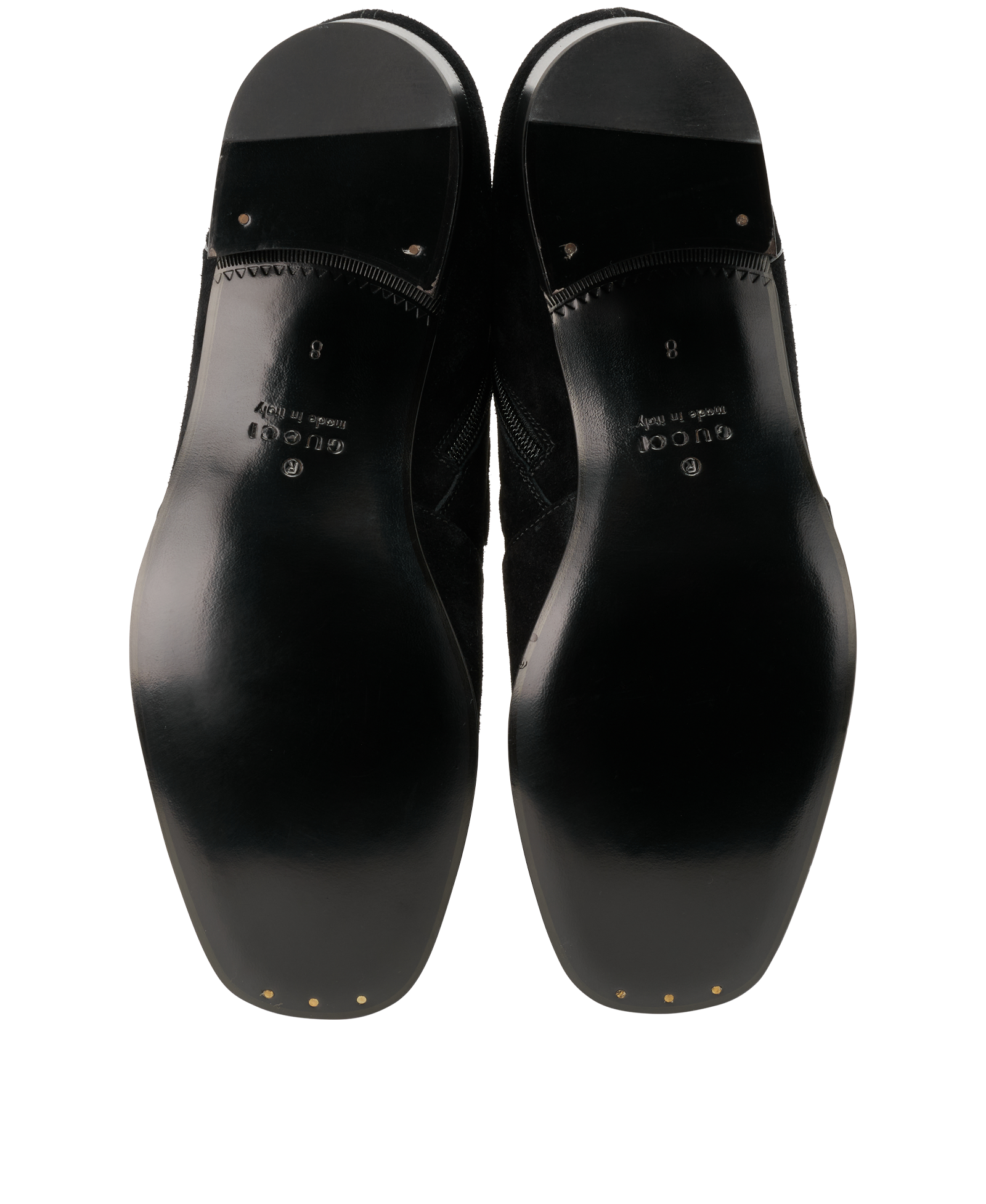 Gucci Web Detail Ankle Boots, &pound;350, Shoes, Black, Suede, Top view