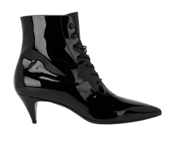 Saint Laurent Kitten Heels Ankle Boots, Leather, Black, UK6, DB/B, 3*