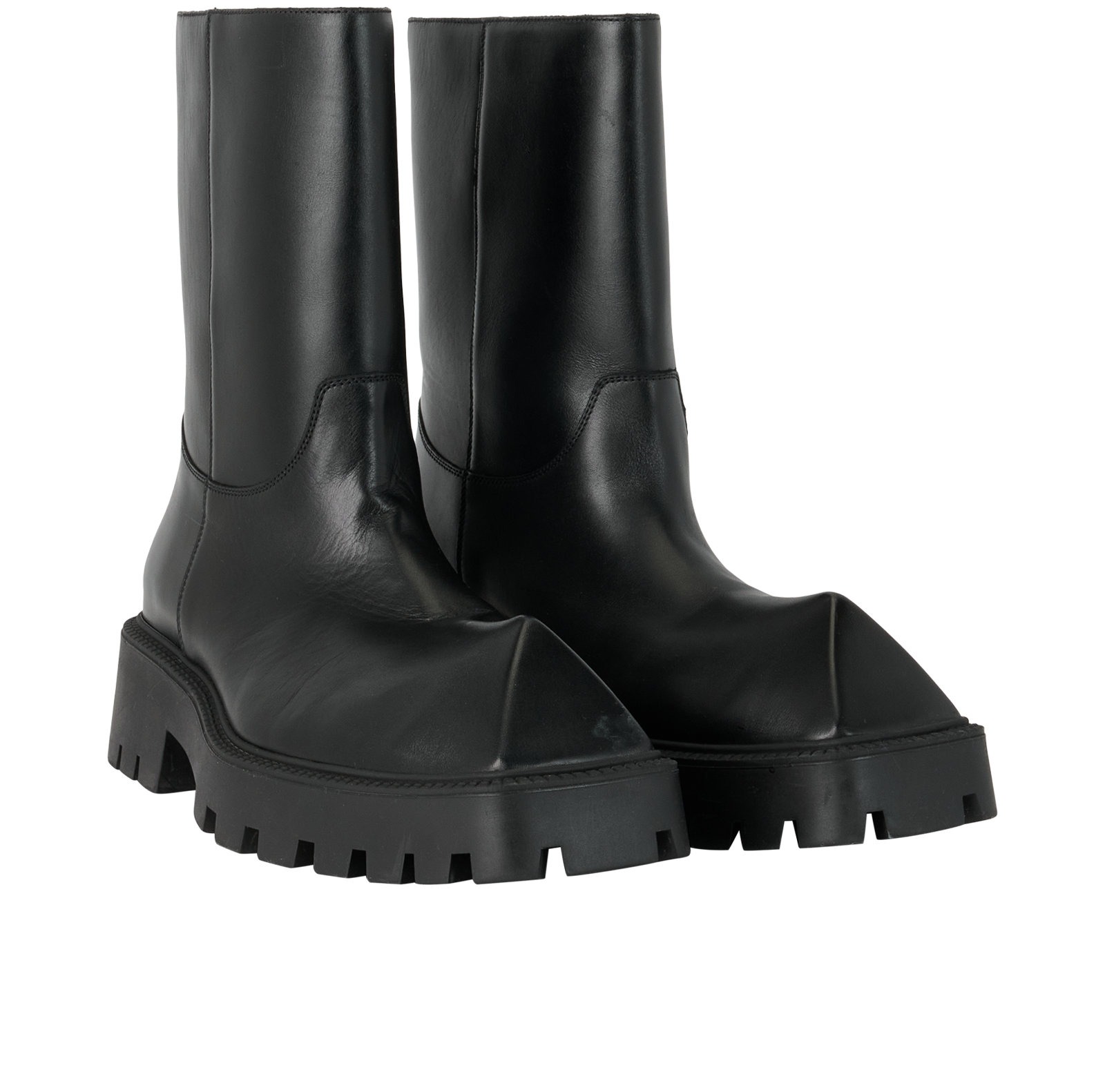 Balenciaga Rhino Chelsea Boots, &pound;350, Shoes, Black, Leather, Side view