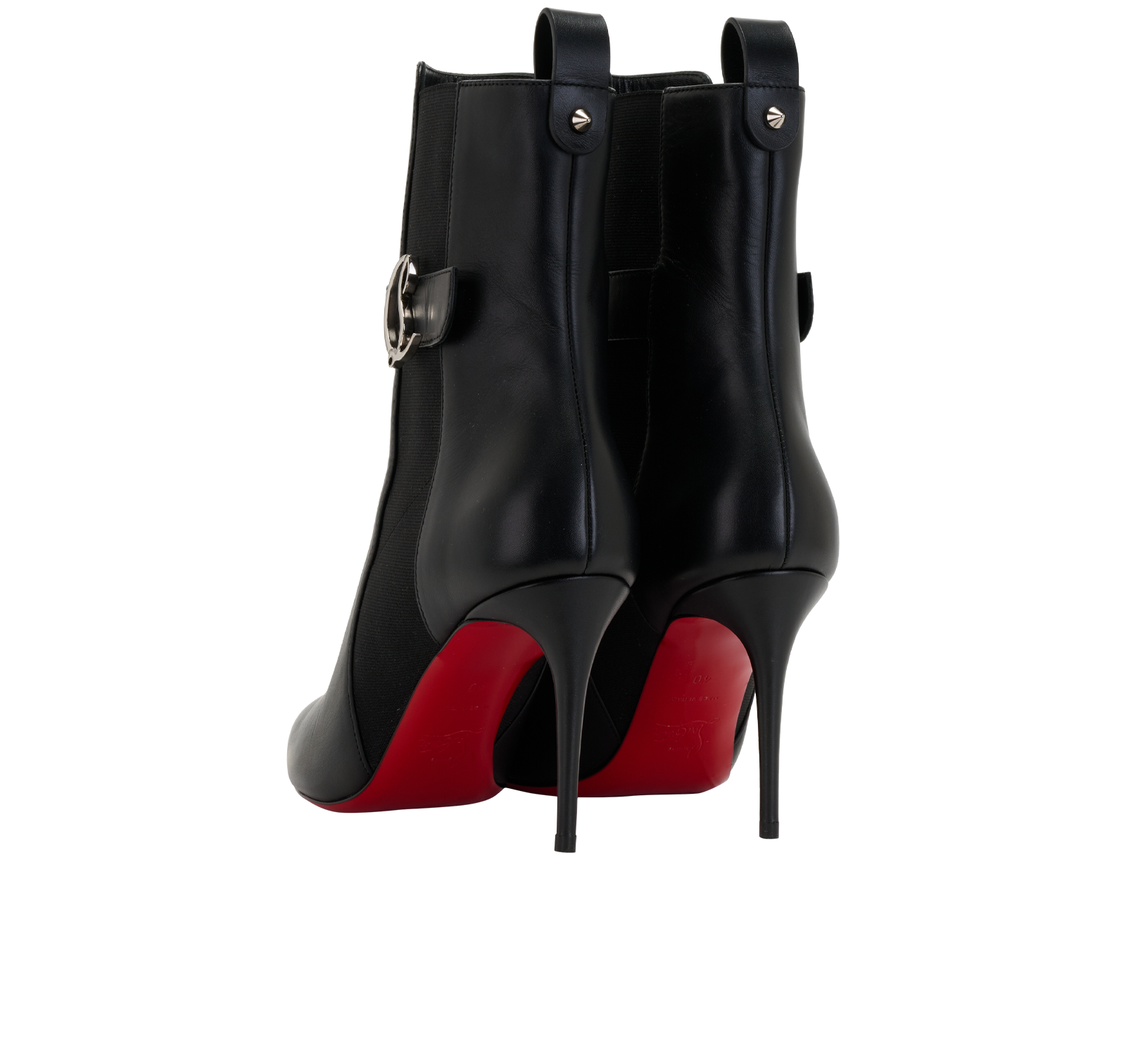 Christian Louboutin Chelsea Booty 85, &pound;490, Shoes, Black, Leather, Back view