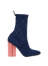 Louis Vuitton Silhouette Ankle Boots, &pound;450, Shoes, Navy, Fabric, Front view
