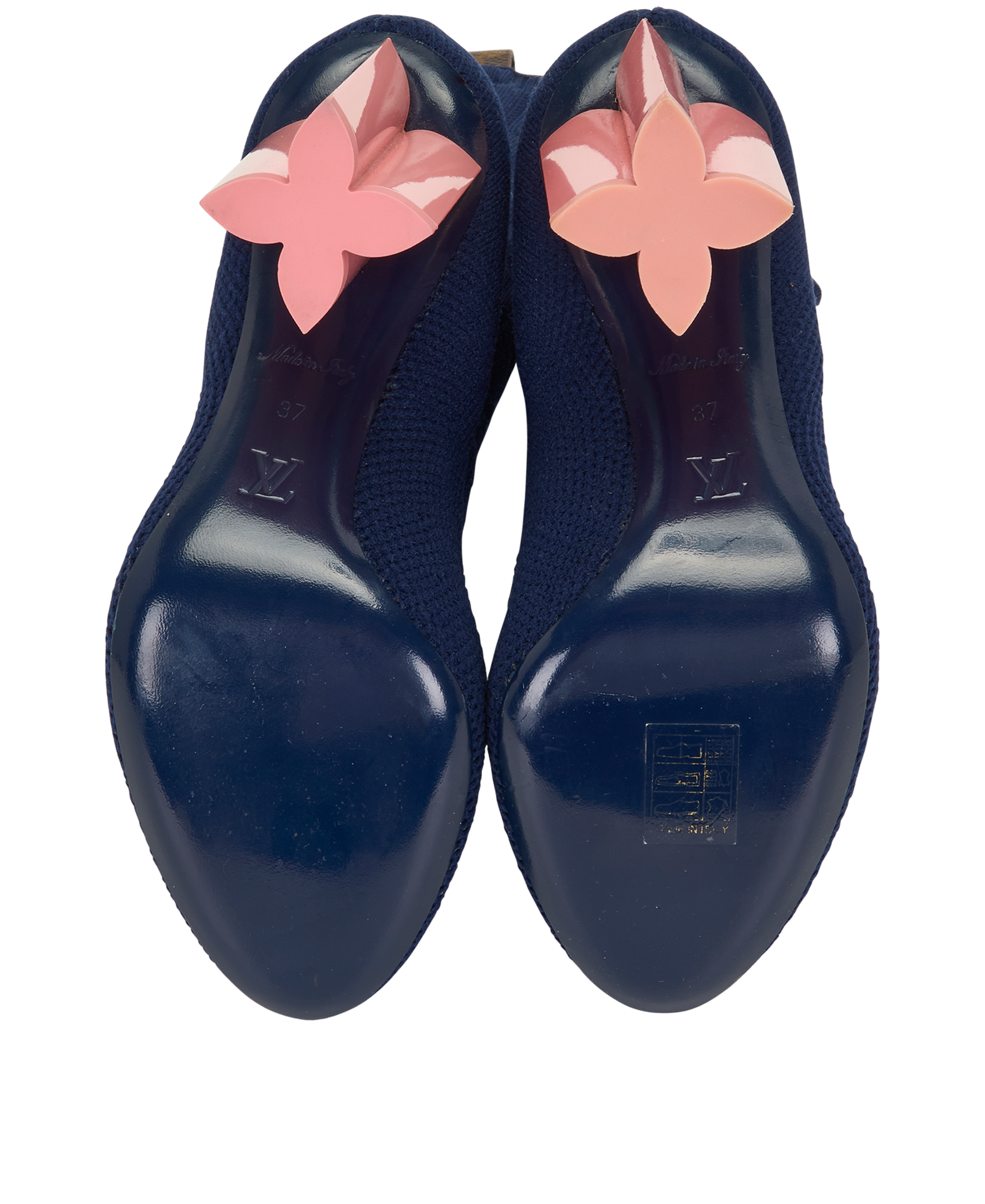 Louis Vuitton Silhouette Ankle Boots, &pound;450, Shoes, Navy, Fabric, Top view