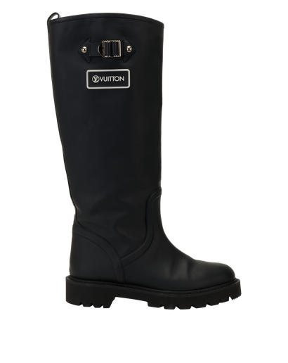 Louis Vuitton Wellies Logo, &pound;550, Shoes, Black, Rubber, Front view