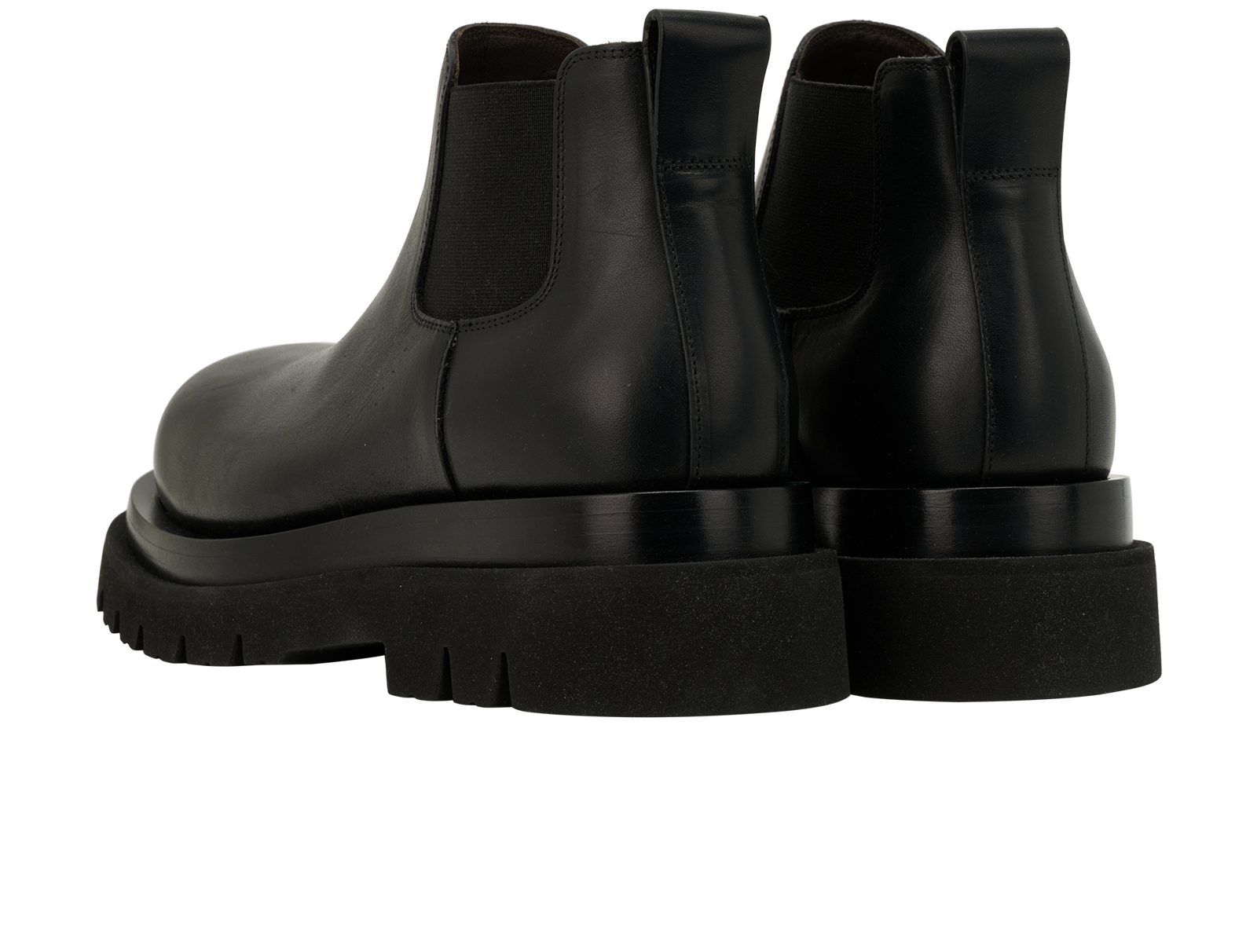Bottega Veneta Lug Chelsea Ankle Boots, &pound;290, Shoes, Black, Leather, Back view