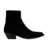 Saint Laurent Lukas Boots, &pound;390, Shoes, Black, Suede, Front view