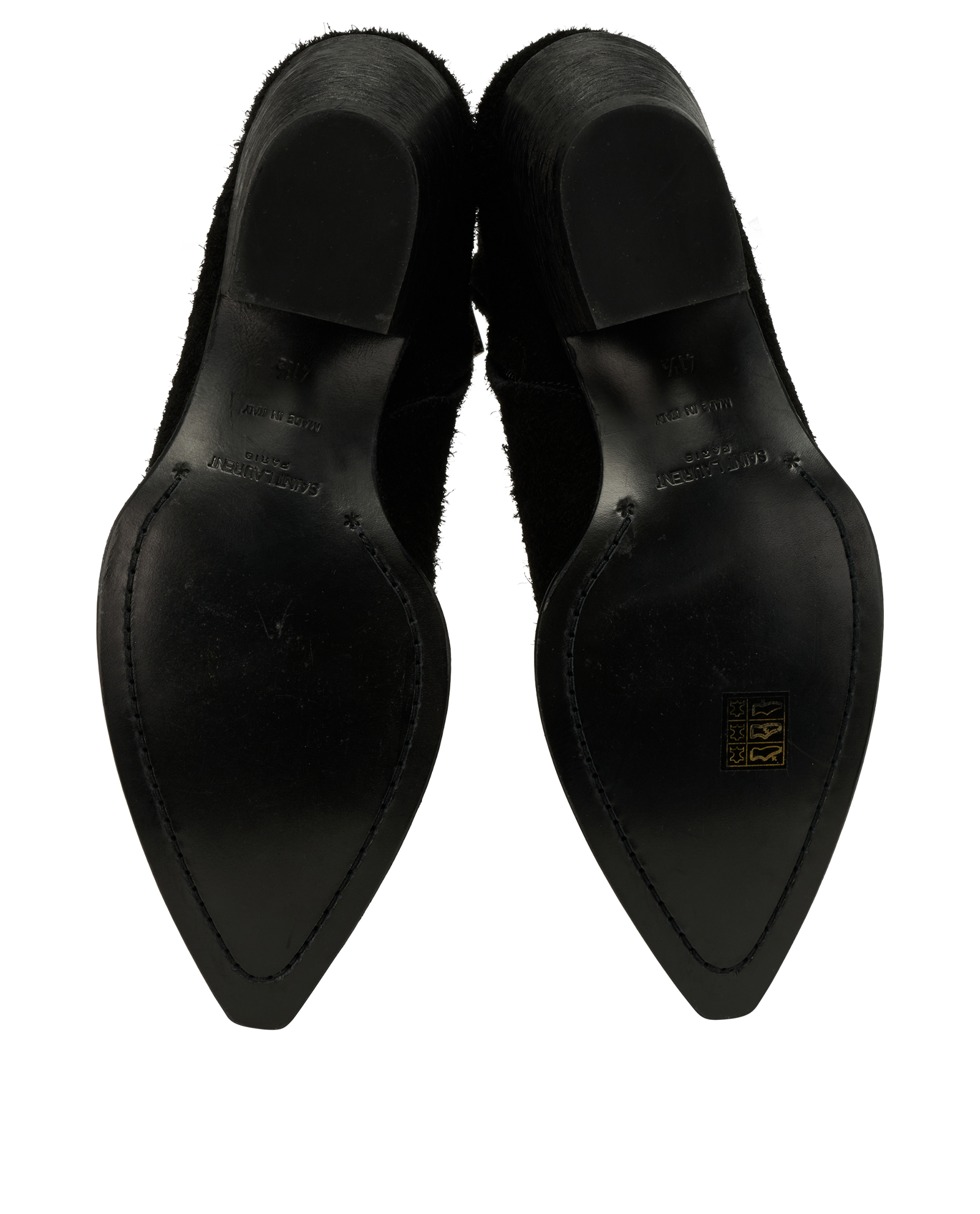 Saint Laurent Lukas Boots, &pound;390, Shoes, Black, Suede, Top view