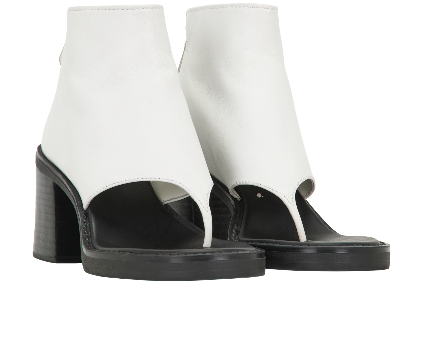 Miu Miu Thong Boots, &pound;195, Shoes, White, Leather, Side view