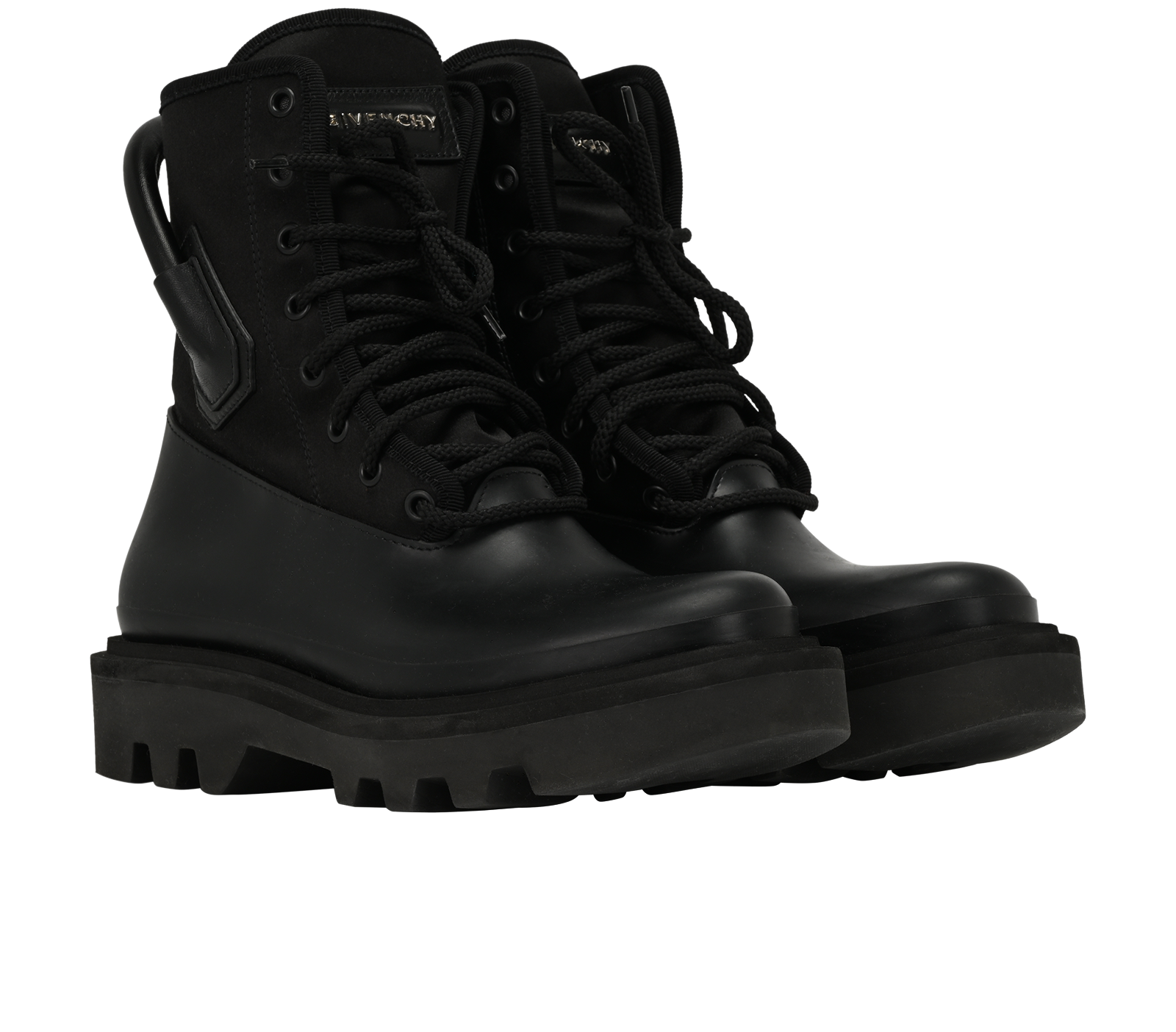 Givenchy Combat Rainboots, &pound;395, Shoes, Black, Nylon/Rubber, Side view