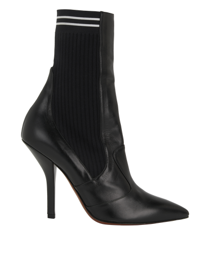 Fendi Sock Boots, &pound;295, Shoes, Black, Leather, Front view