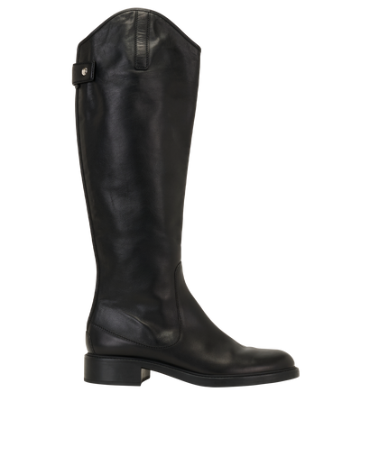 Gucci Knee High Boots, &pound;330, Shoes, Black, Leather, Front view