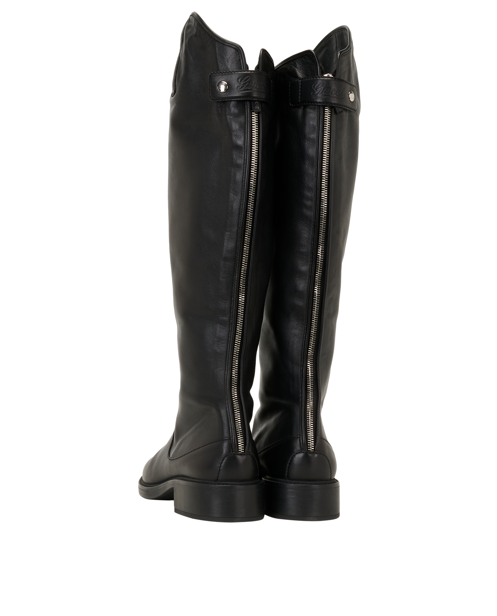 Gucci Knee High Boots, &pound;330, Shoes, Black, Leather, Back view