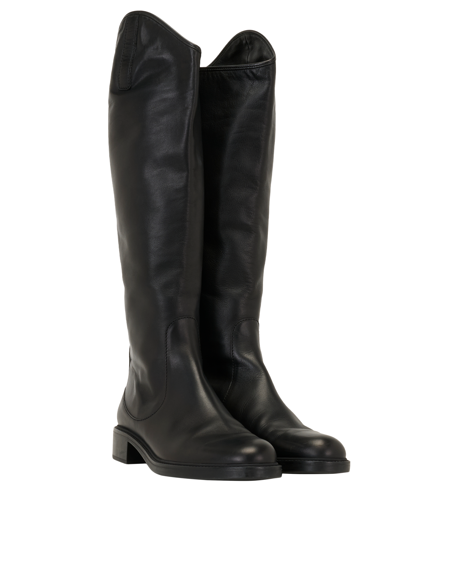 Gucci Knee High Boots, &pound;330, Shoes, Black, Leather, Side view