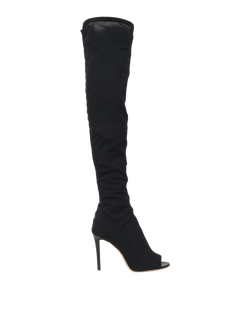 Jimmy Choo Desai 100 Boots, Mesh/Leather, Blk, UK3, 2*