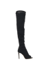 Jimmy Choo Desai 100 Boots, &pound;280, Shoes, Black, Leather/Mesh, Front view