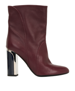 Christian Dior Heeled Boots, Leather, Burgundy, UK4, 2*