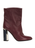 Christian Dior Heeled Boots, &pound;275, Shoes, Burgundy, Leather, Front view