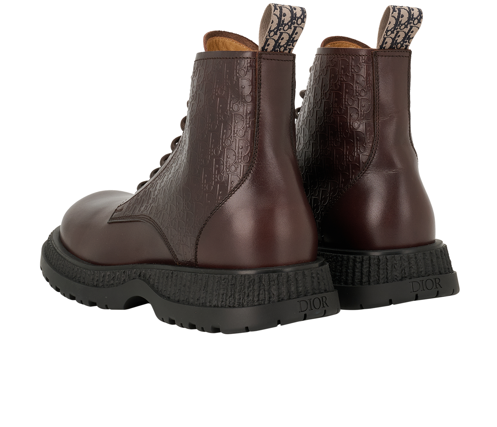 Christian Dior Buffalo Ankle Boots, &pound;495, Shoes, Brown, Leather, Back view