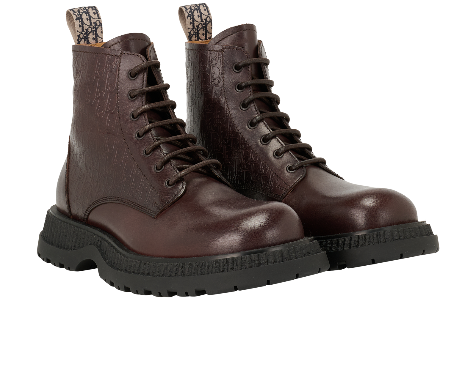 Christian Dior Buffalo Ankle Boots, &pound;495, Shoes, Brown, Leather, Side view