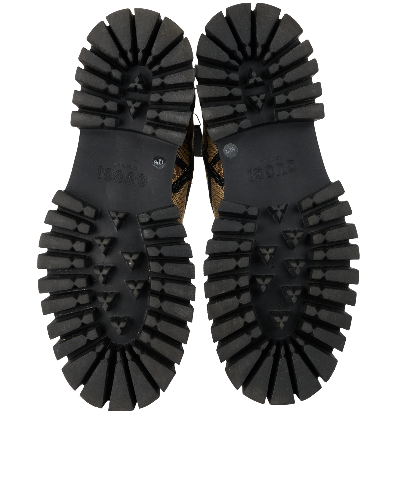 Gucci GG Combat Boots, &pound;395, Shoes, Beige/Black, Canvas, Top view