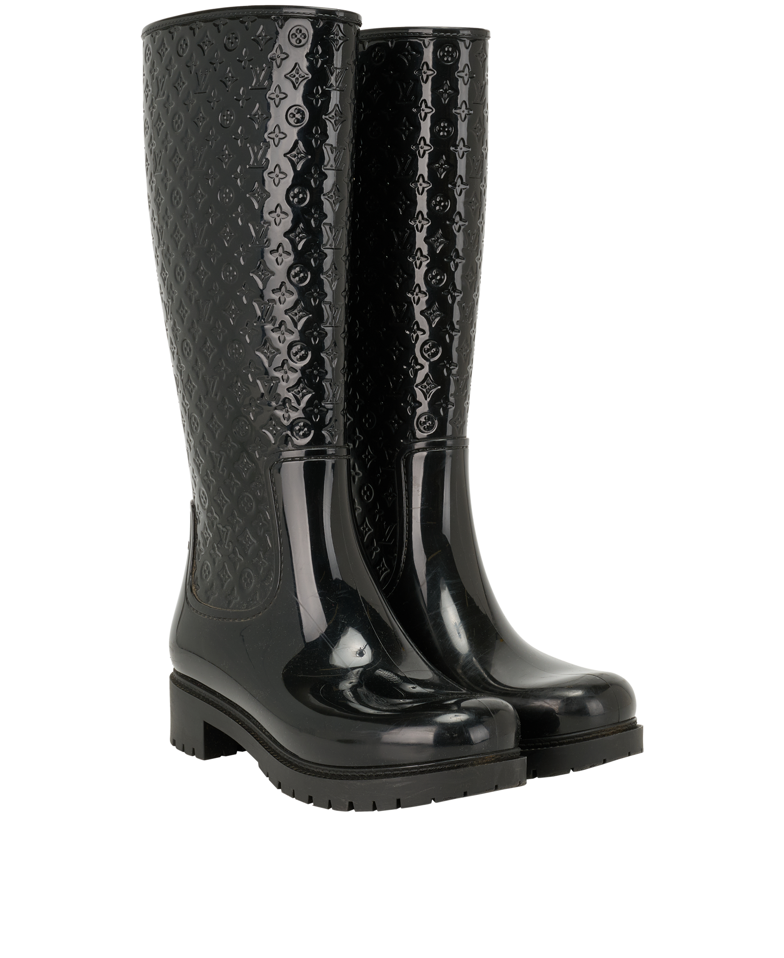 Louis Vuitton Monogram Splash Rainboots, &pound;295, Shoes, Black, Rubber, Side view