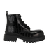 Balenciaga Embossed Strike Lace Up Boots, &pound;295, Shoes, Black, Leather, Front view