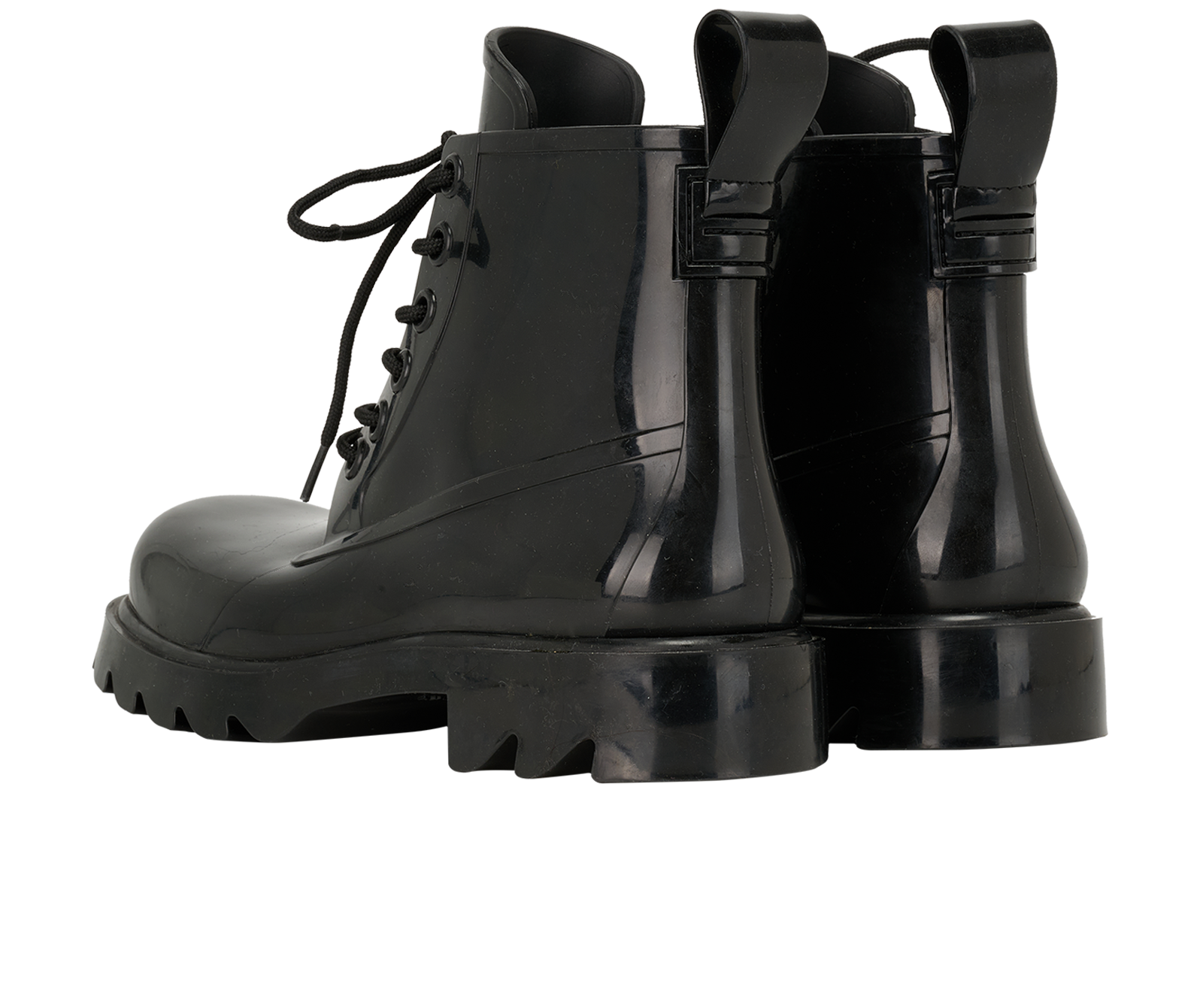 Bottega Veneta Stride Lace-Up Boots, &pound;150, Shoes, Black, Rubber, Back view