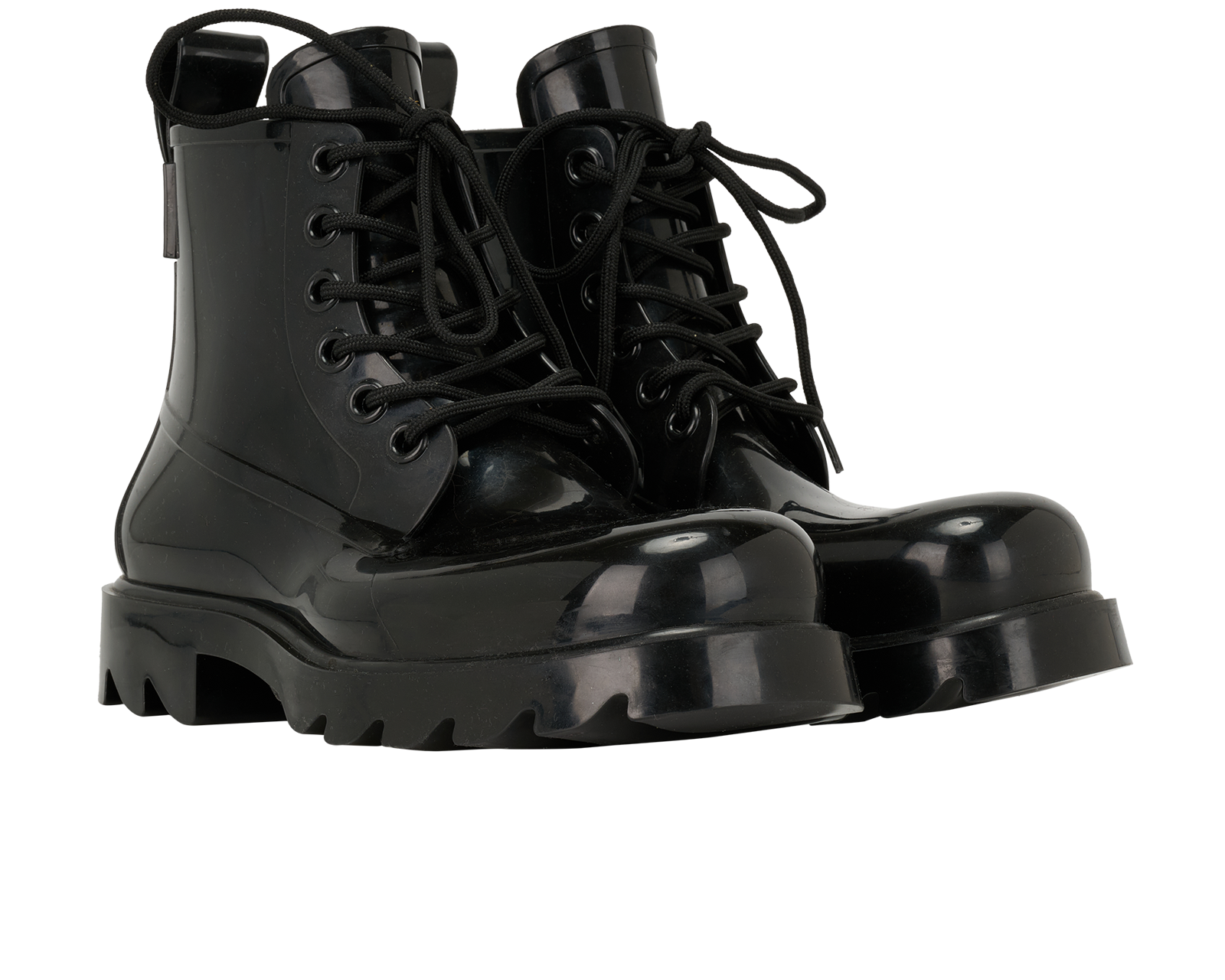 Bottega Veneta Stride Lace-Up Boots, &pound;150, Shoes, Black, Rubber, Side view