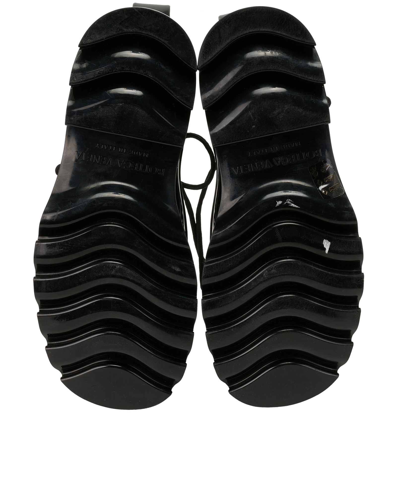 Bottega Veneta Stride Lace-Up Boots, &pound;150, Shoes, Black, Rubber, Top view