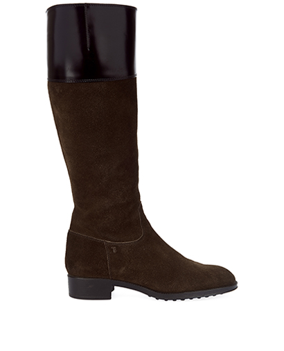 Tod's Leather Panel Knee High Boots, front view