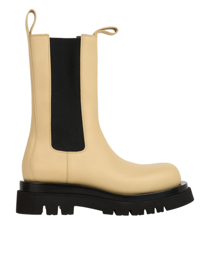 Bottega Veneta Lug Boots, &pound;250, Shoes, Beige/Black, Leather, Front view