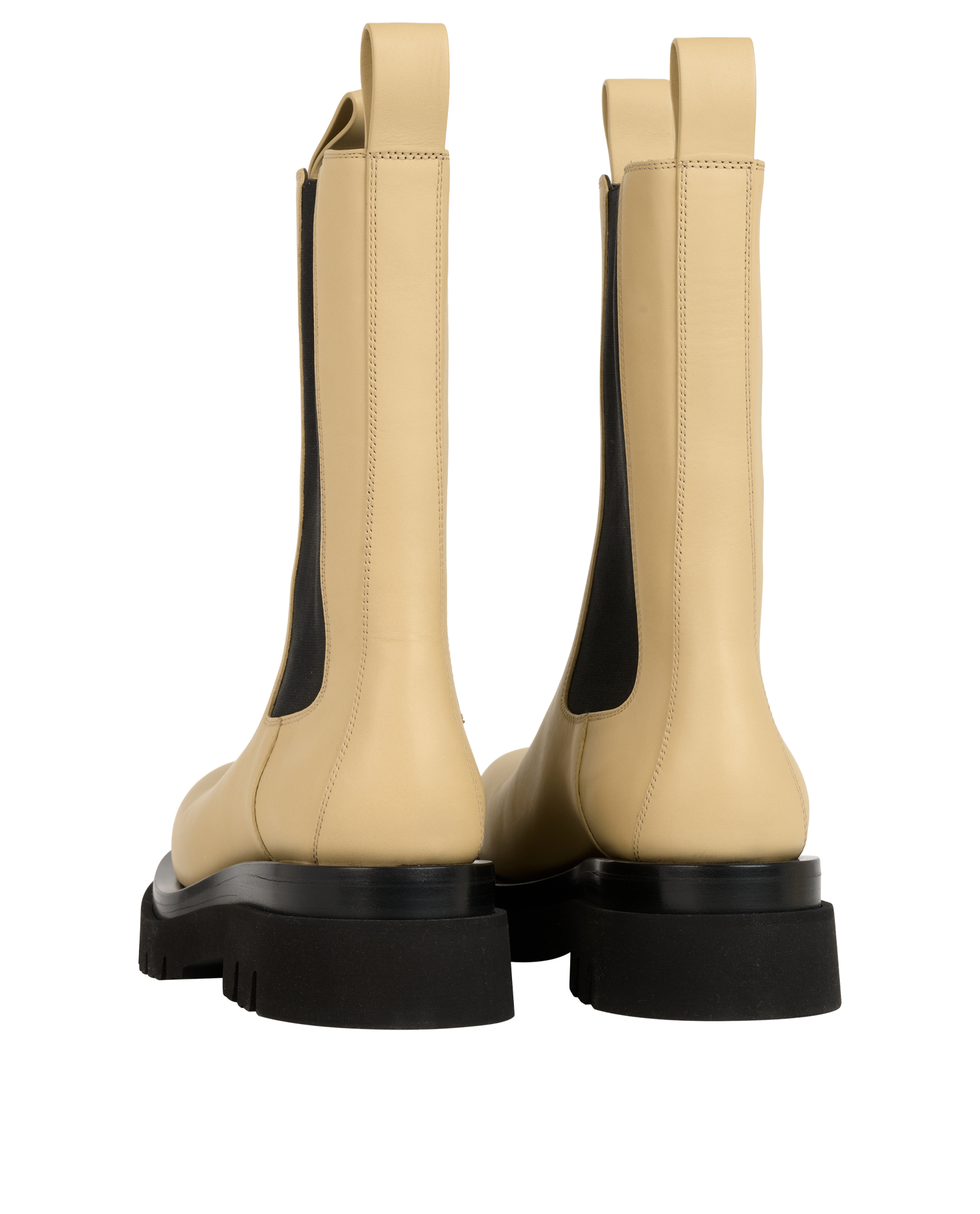 Bottega Veneta Lug Boots, &pound;250, Shoes, Beige/Black, Leather, Back view