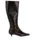 Toteme Croc Embossed Boots, &pound;375, Shoes, Brown, Croc Embossed/Leather, Front view