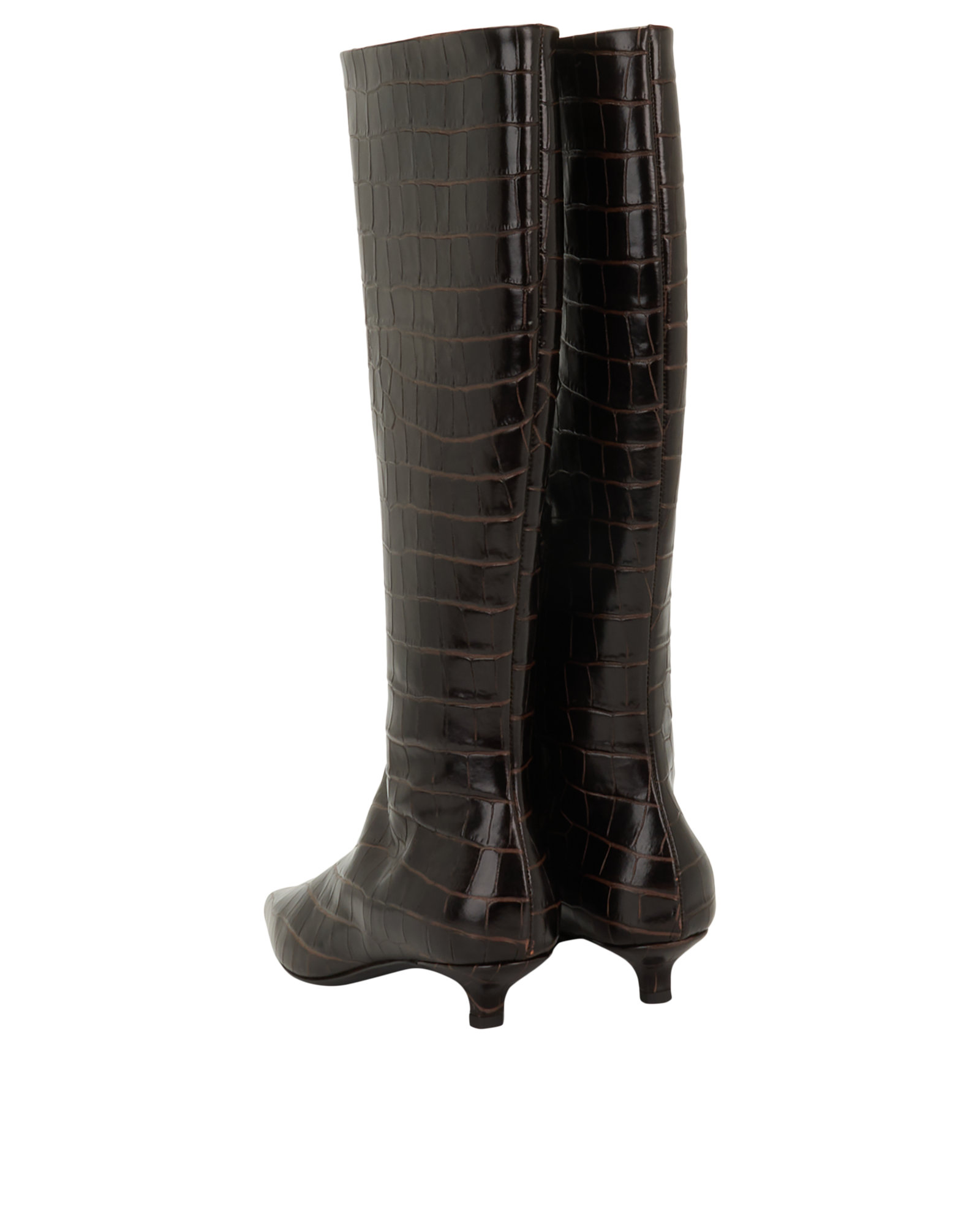 Toteme Croc Embossed Boots, &pound;375, Shoes, Brown, Croc Embossed/Leather, Back view