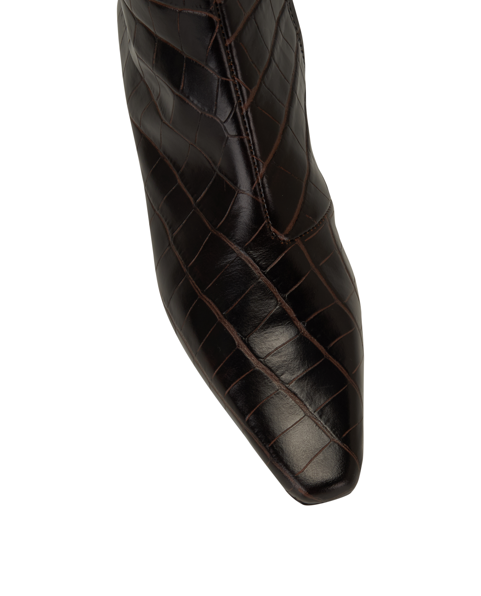 Toteme Croc Embossed Boots, &pound;375, Shoes, Brown, Croc Embossed/Leather, Other view