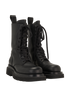 Bottega Veneta Lug Lace-Up Boots, &pound;180, Shoes, Black, Leather, Side view