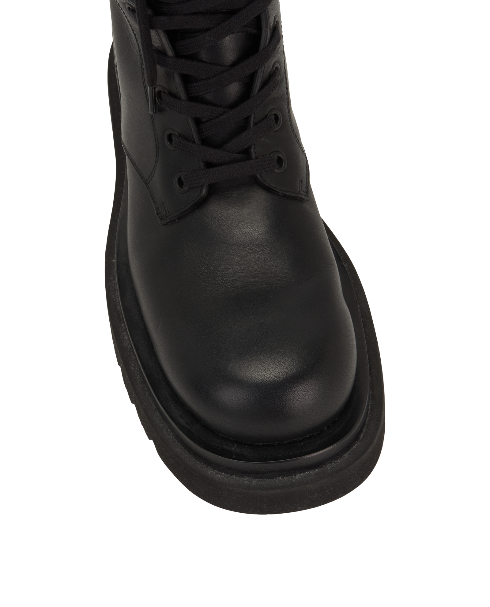 Bottega Veneta Lug Lace-Up Boots, &pound;180, Shoes, Black, Leather, Other view