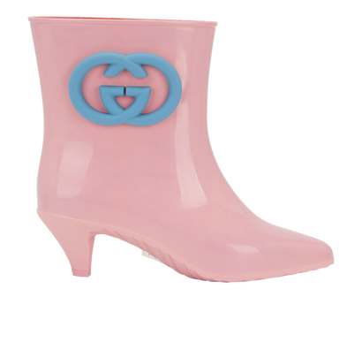 Gucci GG Ankle Boots, &pound;230, Shoes, Pink, Rubber, Front view