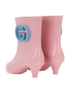 Gucci GG Ankle Boots, &pound;230, Shoes, Pink, Rubber, Back view