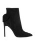 Saint Laurent Bow Ankle Boots, £290, Shoes, Black, Suede, Front view