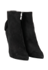 Saint Laurent Bow Ankle Boots, £290, Shoes, Black, Suede, Side view