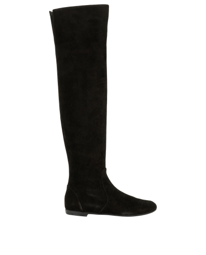 Giuseppe Zanotti Over The Knee Boots, &pound;220, Shoes, Black, Suede, Front view