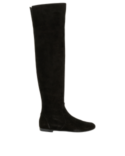 Giuseppe Zanotti Over The Knee Boots, Suede, Black, Uk4, B, 2*