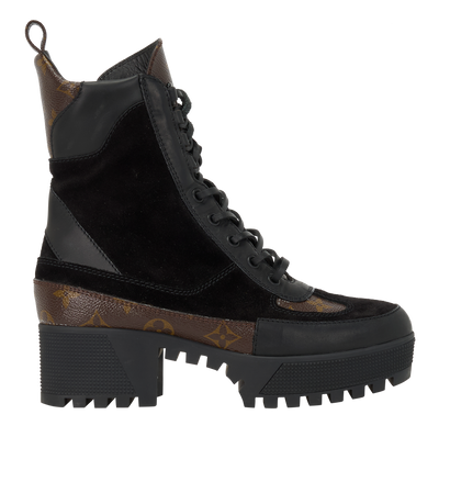 Louis Vuitton Laureate Desert Boots, &pound;595, Shoes, Brown, Canvas/Suede, Front view