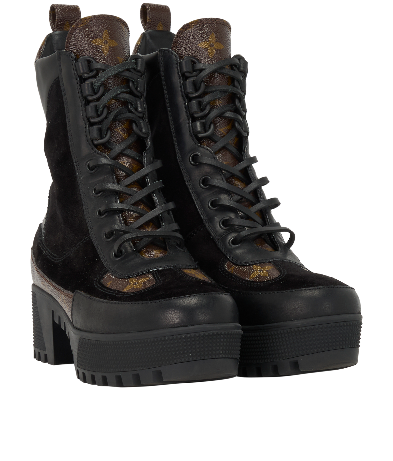 Louis Vuitton Laureate Desert Boots, &pound;595, Shoes, Brown, Canvas/Suede, Side view