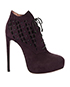 Alaia Perforated Suede Boots, front view