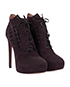 Alaia Perforated Suede Boots, side view