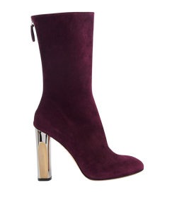 Alexander McQueen Heeled Boots, Suede, Purple, UK 5, B, 2*