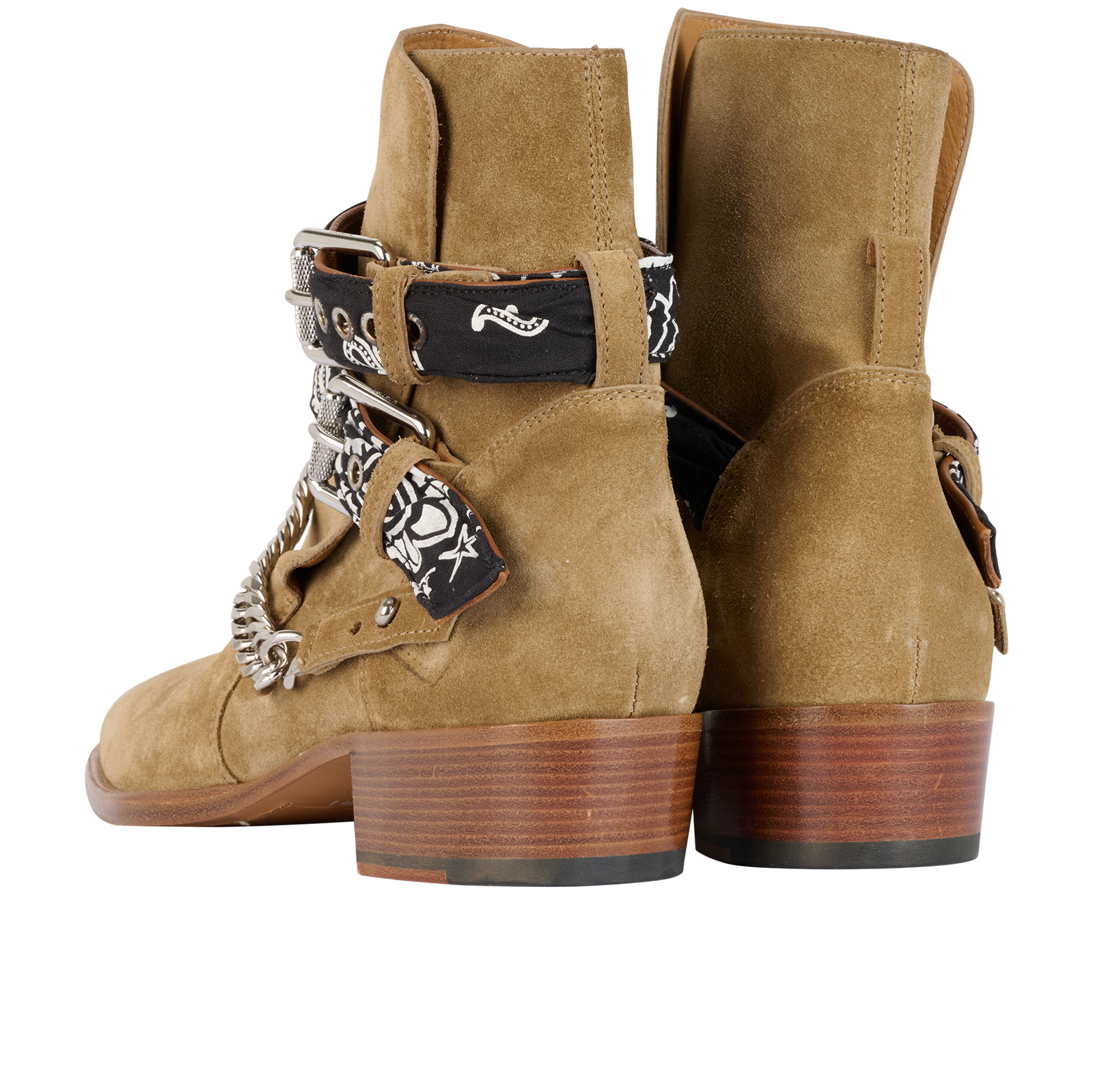 Amiri Bandana Boots, &pound;490, Shoes, Brown, Suede, Back view