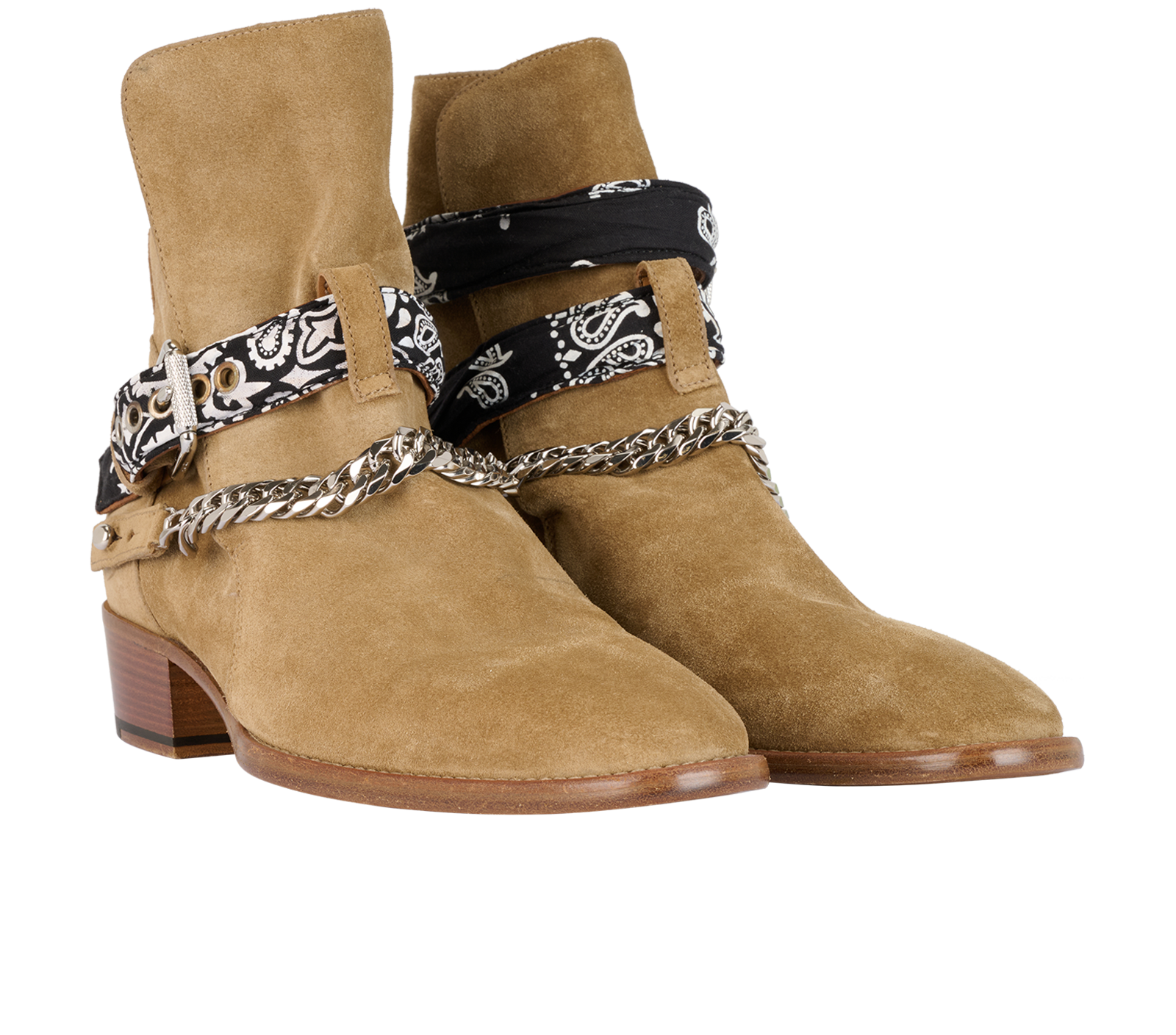 Amiri Bandana Boots, &pound;490, Shoes, Brown, Suede, Side view